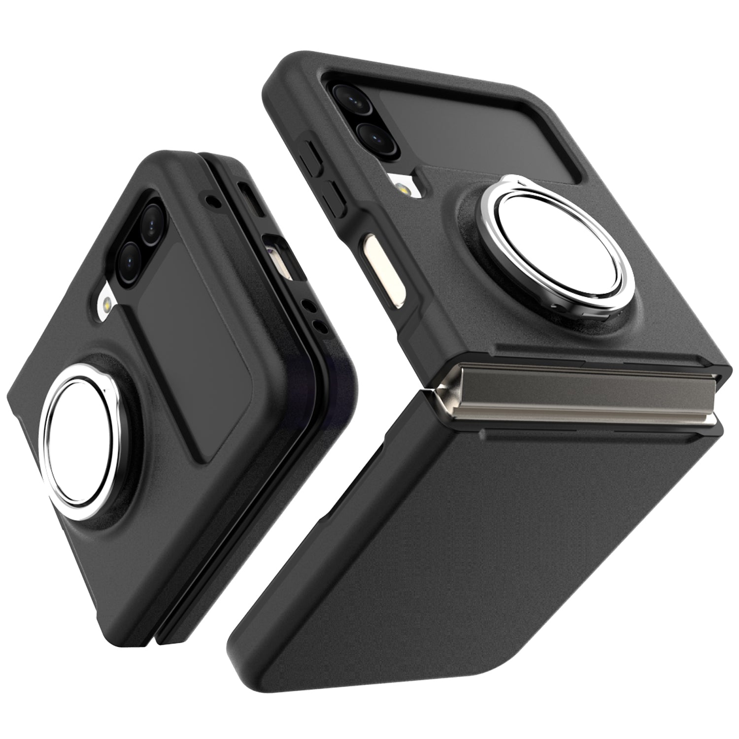 GW19 For Samsung Galaxy Z Flip4 5G Ring Kickstand TPU Phone Case Anti-drop Protection Cover GW19 For Samsung Galaxy Z Flip4 5G Ring Kickstand TPU Phone Case Anti-drop Protection Cover